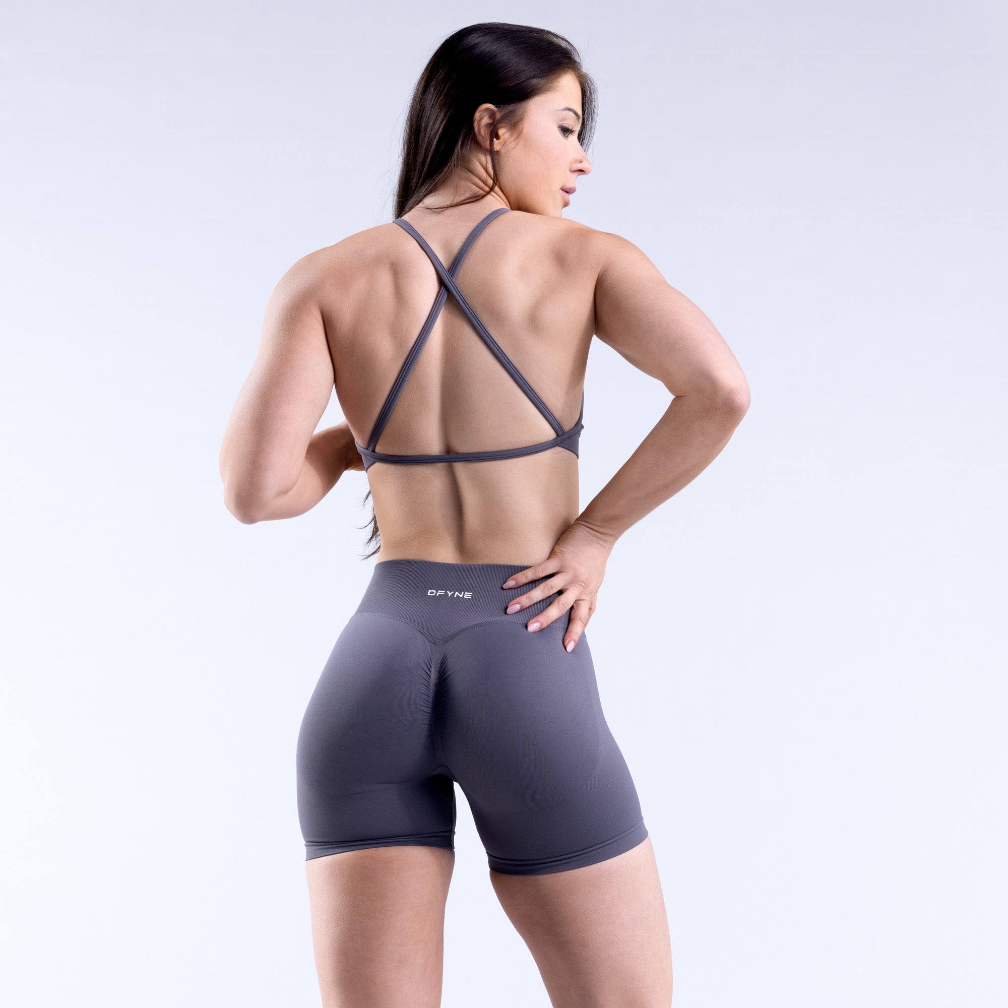 Dynamic High Neck Backless Sports Bra - Image 2