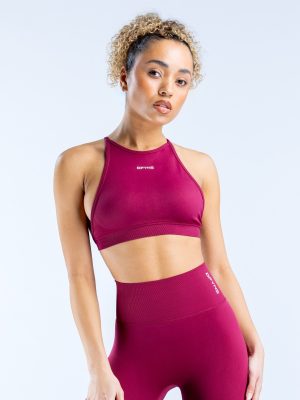 Dynamic High Neck Backless Sports Bra